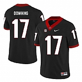 Georgia Bulldogs 17 Matthew Downing Black Nike College Football Jersey Dzhi,baseball caps,new era cap wholesale,wholesale hats